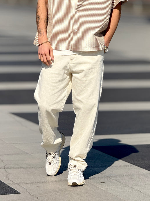 AVENY SOTO PANT COTTON TWILL - Natur