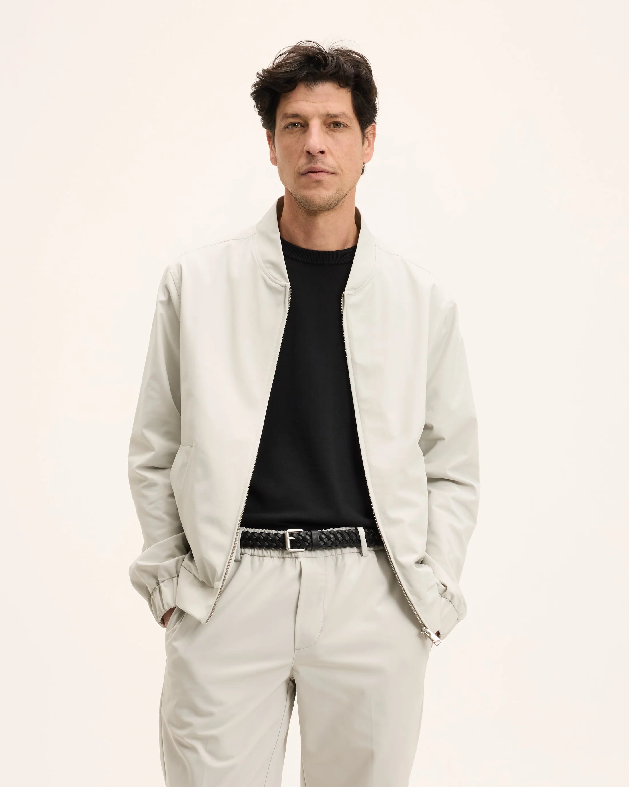 GOOD PEOPLE Jako Zipper Jacket Light Grey