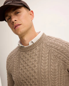 GOOD PEOPLE Kpattern knitted sweater Mid Brown