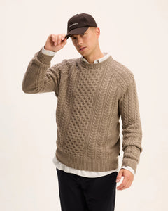 GOOD PEOPLE Kpattern knitted sweater Mid Brown