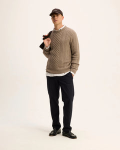GOOD PEOPLE Kpattern knitted sweater Mid Brown