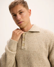 Afbeelding in Gallery-weergave laden, GOOD PEOPLE Kpolo button knit Beige Melange