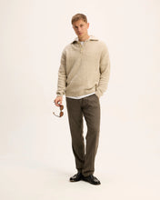 Afbeelding in Gallery-weergave laden, GOOD PEOPLE Kpolo button knit Beige Melange