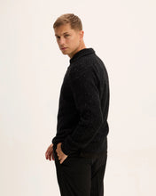 Afbeelding in Gallery-weergave laden, GOOD PEOPLE Kpolo button knit Black Melange