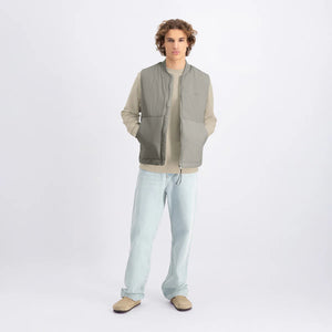 LAW OF THE SEA SANTORINI NYLON CRUNCH BODYWARMER Olive
