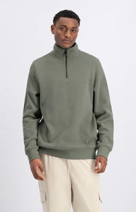 LAW OF THE SEA MIND HALF ZIP SWEATER Vetiver