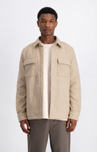 Afbeelding in Gallery-weergave laden, LAW OF THE SEA OPTICA BRUSHED HERRINGBONE SHIRT Sand