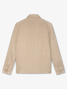 LAW OF THE SEA OPTICA BRUSHED HERRINGBONE SHIRT Sand