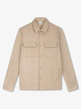 Afbeelding in Gallery-weergave laden, LAW OF THE SEA OPTICA BRUSHED HERRINGBONE SHIRT Sand
