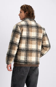 LAW OF THE SEA JULES SHORT CHECK JACKET Coconut Milk