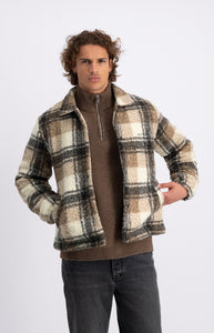 LAW OF THE SEA JULES SHORT CHECK JACKET Coconut Milk