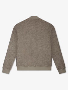 AW OF THE SEA KATA KNITTED BOMBER JACKET Aluminium