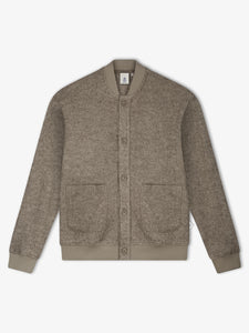AW OF THE SEA KATA KNITTED BOMBER JACKET Aluminium