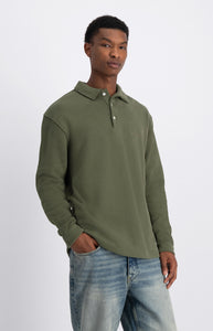 LAW OF THE SEA ERATO LONG SLEEVE SWEAT POLO Tea Leaf