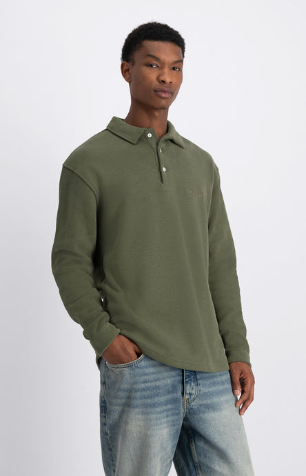 LAW OF THE SEA ERATO LONG SLEEVE SWEAT POLO Tea Leaf