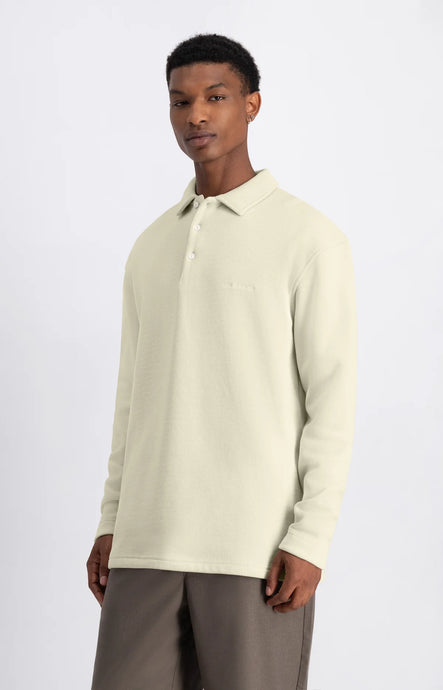 LAW OF THE SEA ERATO LONG SLEEVE SWEAT POLO Parchment