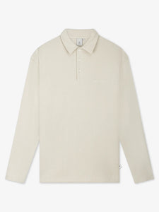 LAW OF THE SEA ERATO LONG SLEEVE SWEAT POLO Parchment