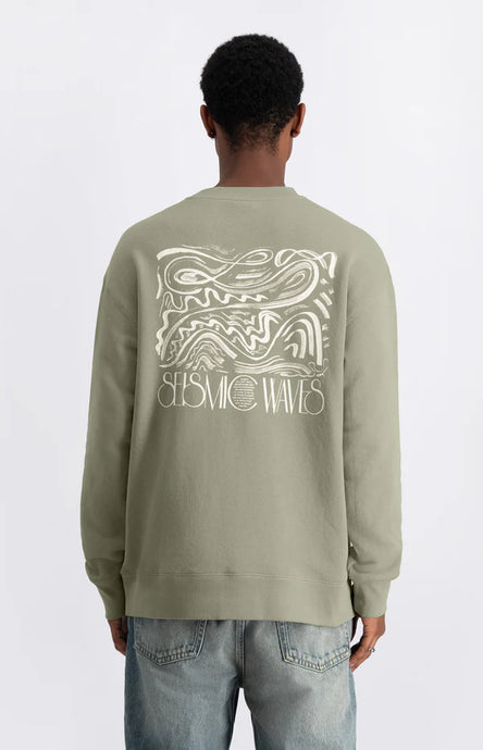 LAW OF THE SEA THEMIS CREWNECK SWEAT WITH BACKPRINT | ALUMINIUM