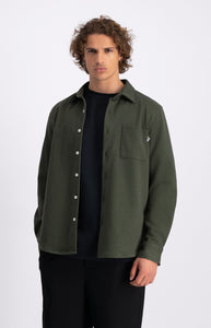 LAW OF THE SEA TROY SOFT HERRINGBONE SHIRT Tea Leaf