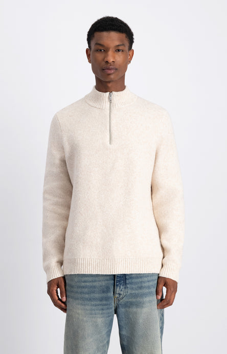 LAW OF THE SEA LAMAR HALF ZIP Coconut Milk Melange