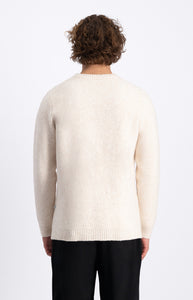 LAW OF THE SEA SYRINX CREWNECK Coconut Milk Melange