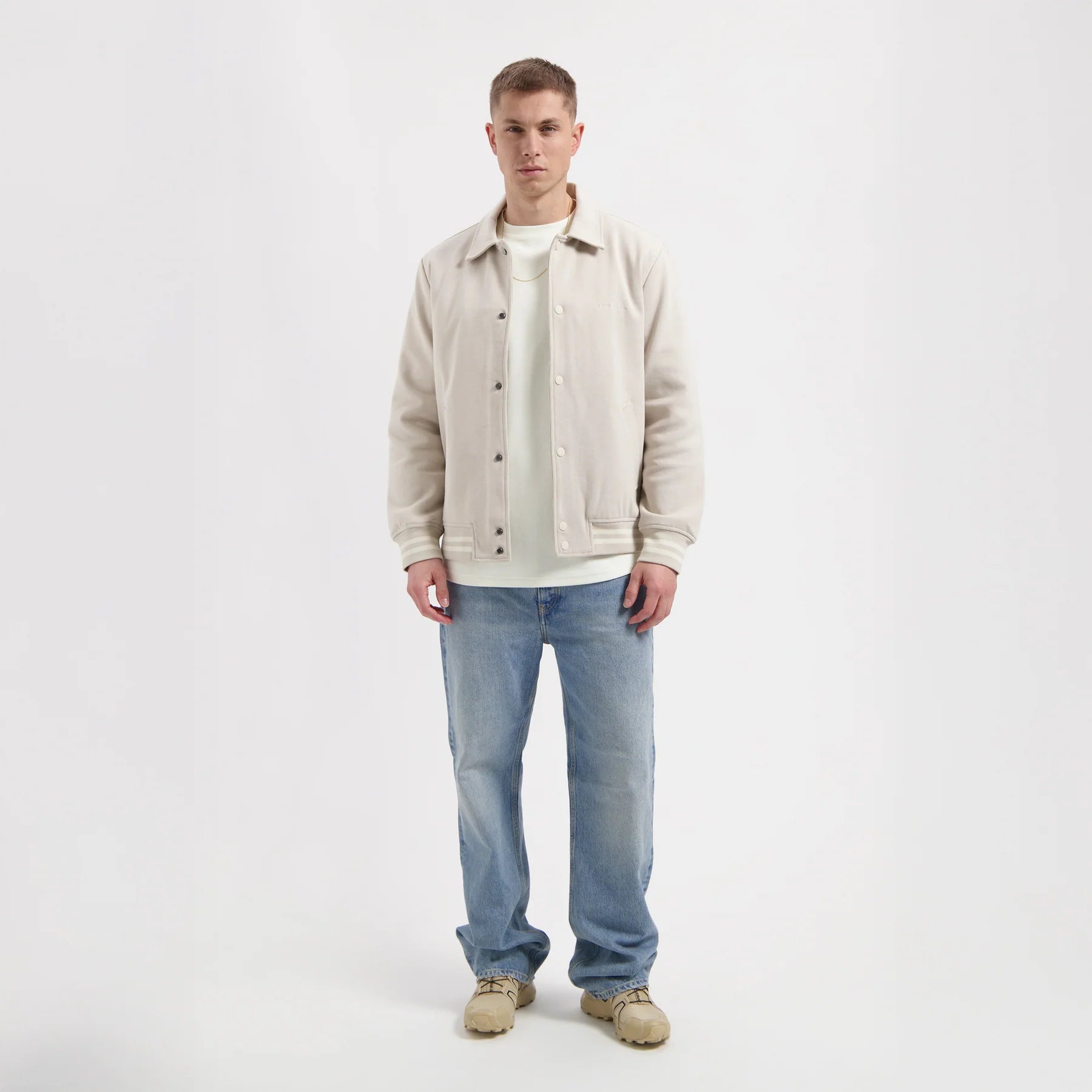 LAW OF THE SEA CLYNE STRUCTURED JERSEY JACKET Sand