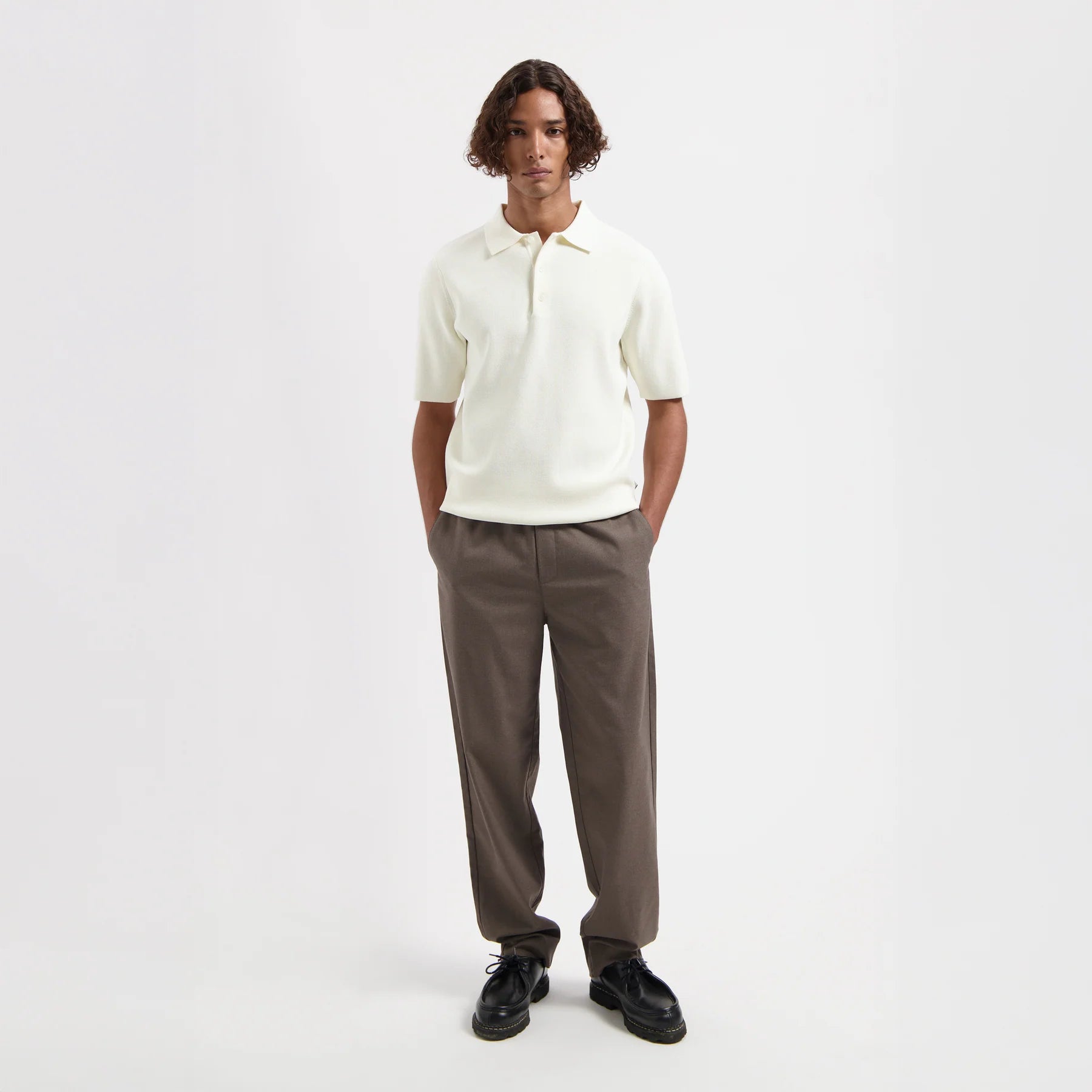 LAW OF THE SEA TIDE MILANO KNITTED POLO Cocunut Milk