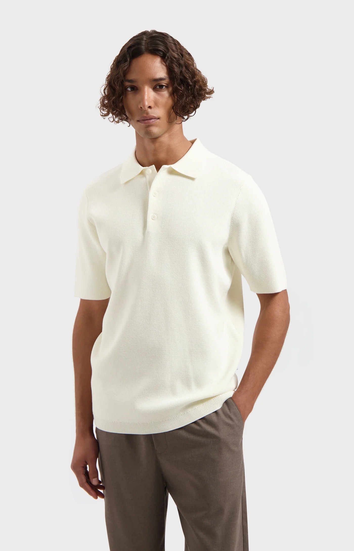 LAW OF THE SEA TIDE MILANO KNITTED POLO Cocunut Milk