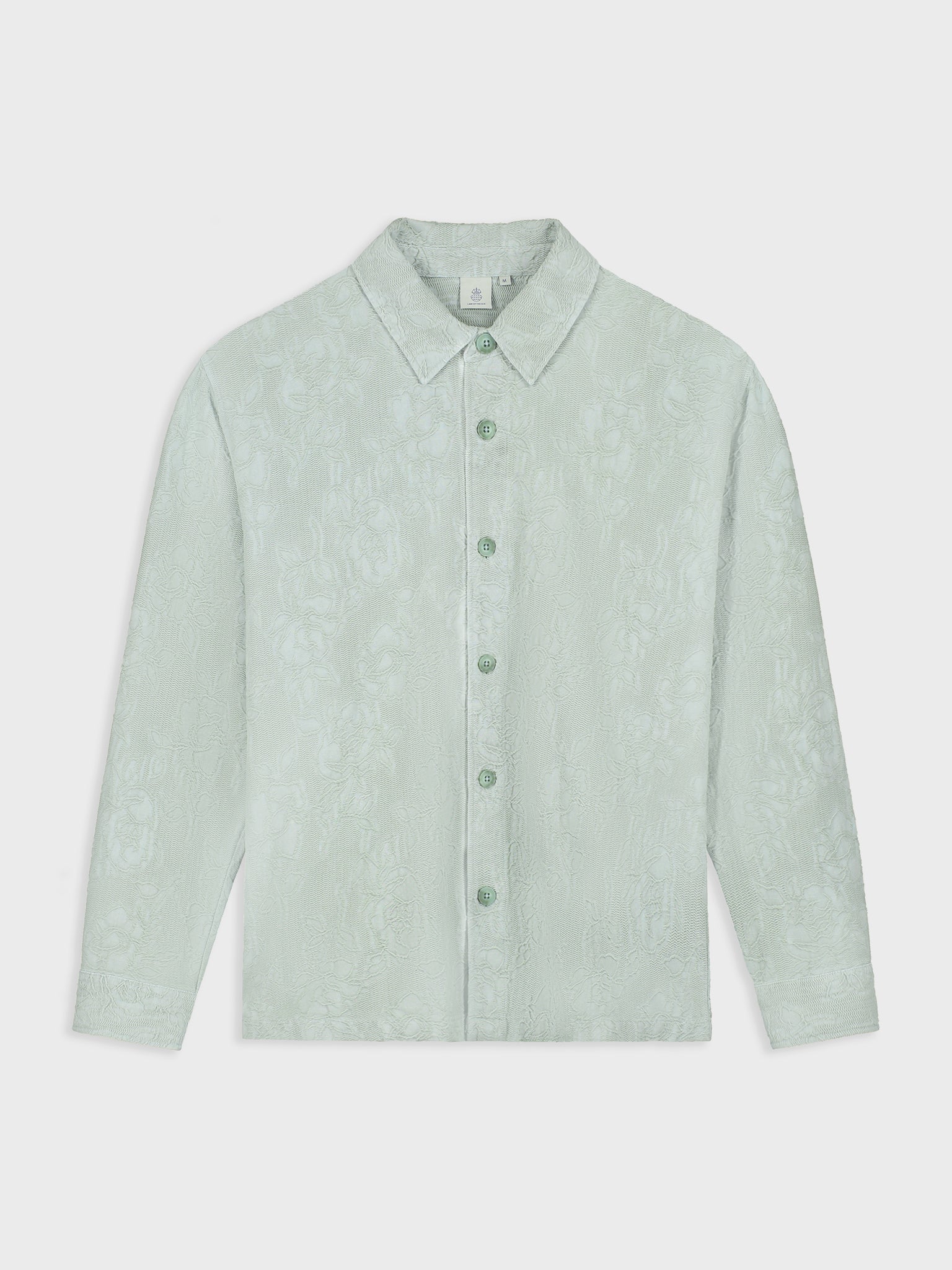 LAW OF THE SEA NAZAIRE GARMENT DYED JACQUARD SHIRT Jadeite