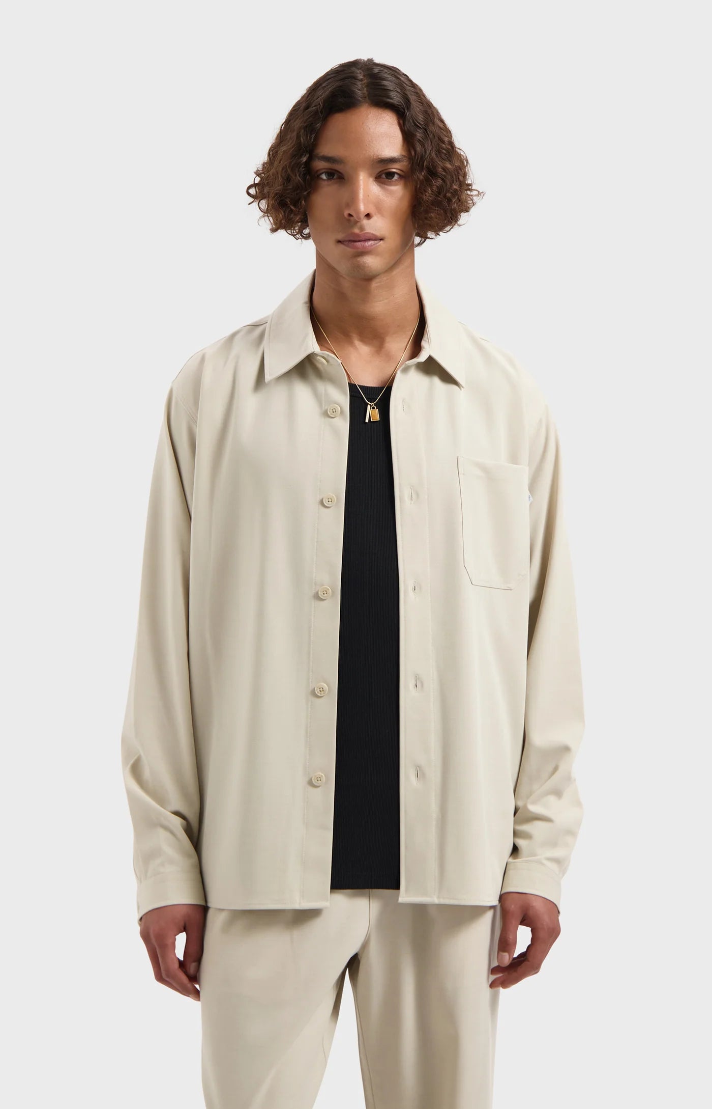 LAW OF THE SEA MARVIK SUIT SHIRT Almond Milk