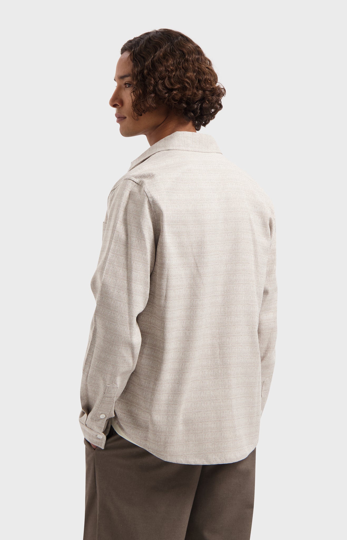 LAW OF THE SEA LORCAN STRUCTURED SHIRT Dune