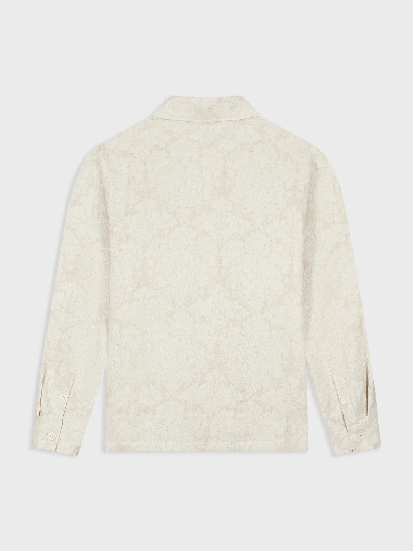 LAW OF THE SEA REFINE STRUCTURED JACQUARD SHIRT Coconut Milk