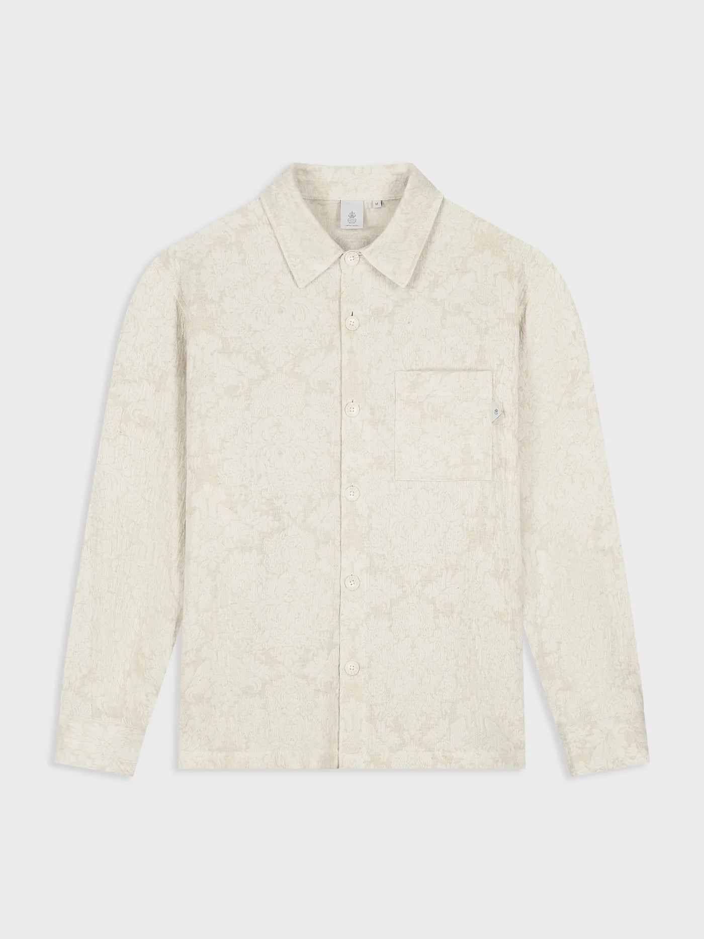 LAW OF THE SEA REFINE STRUCTURED JACQUARD SHIRT Coconut Milk