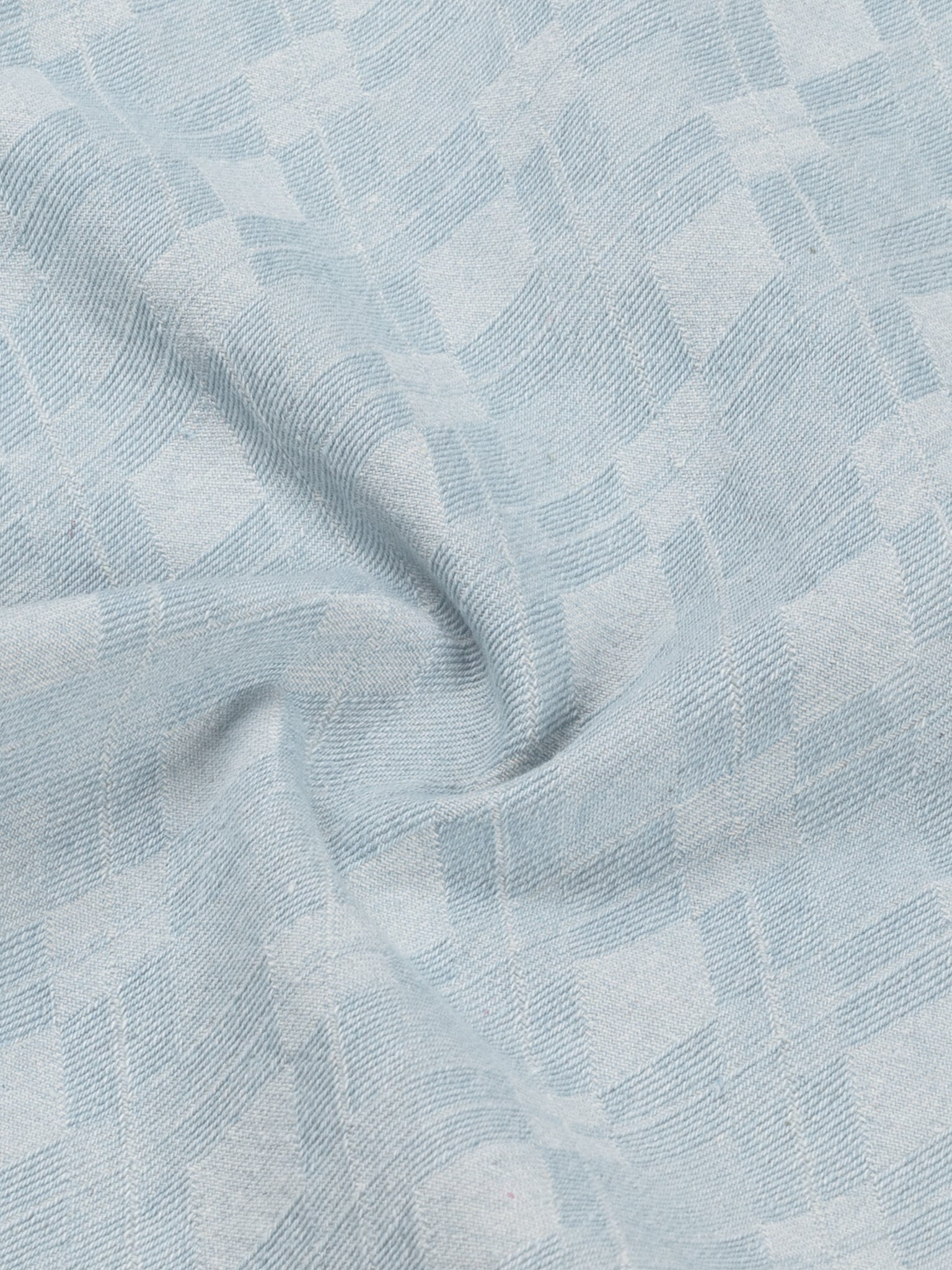 LAW OF THE SEA SALTERN BLEACHED DENIM JACQUARD SHIRT Light Denim Blue