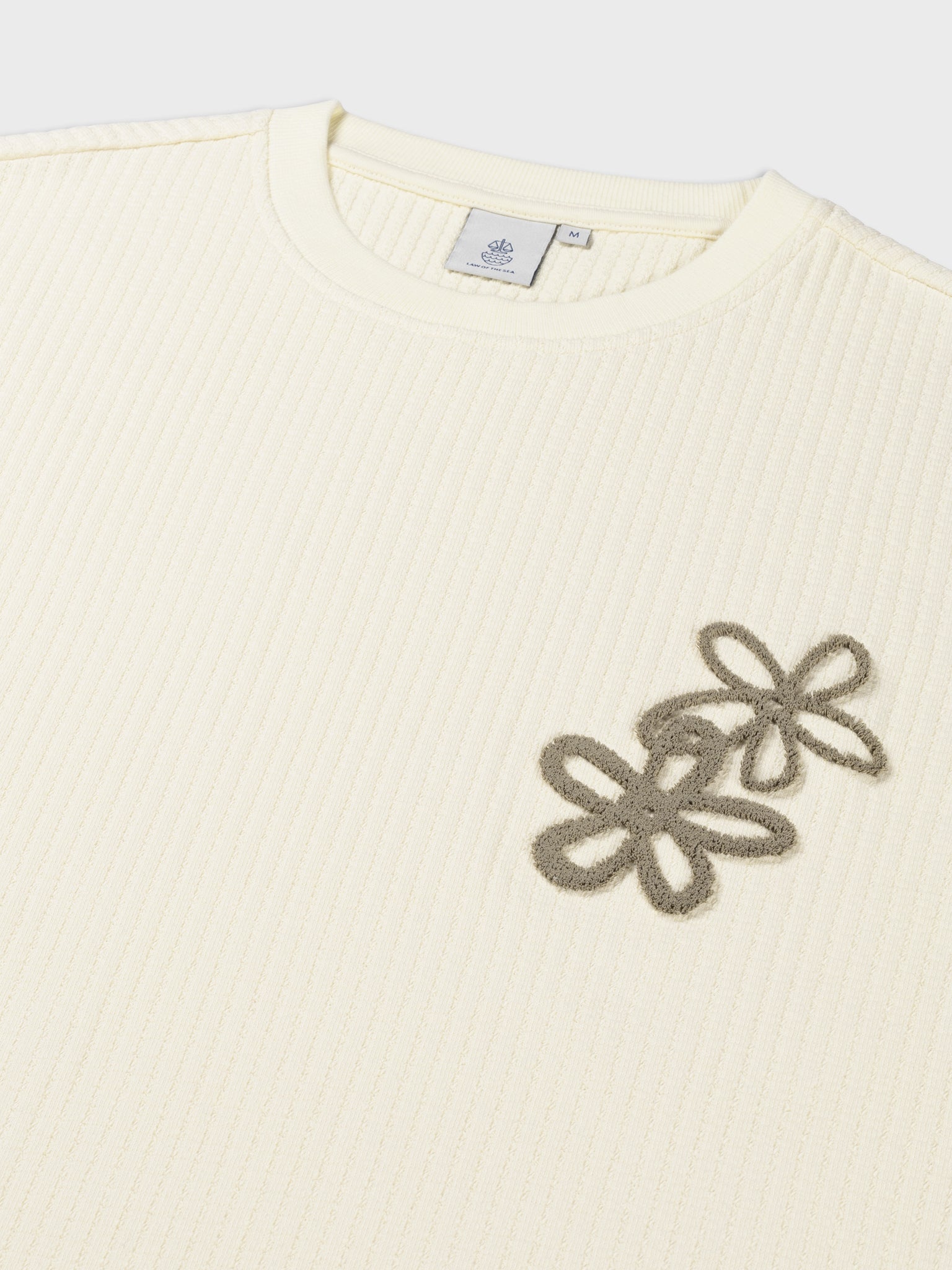 LAW OF THE SEA SALOR RIBBED T-SHIRT Coconut Milk