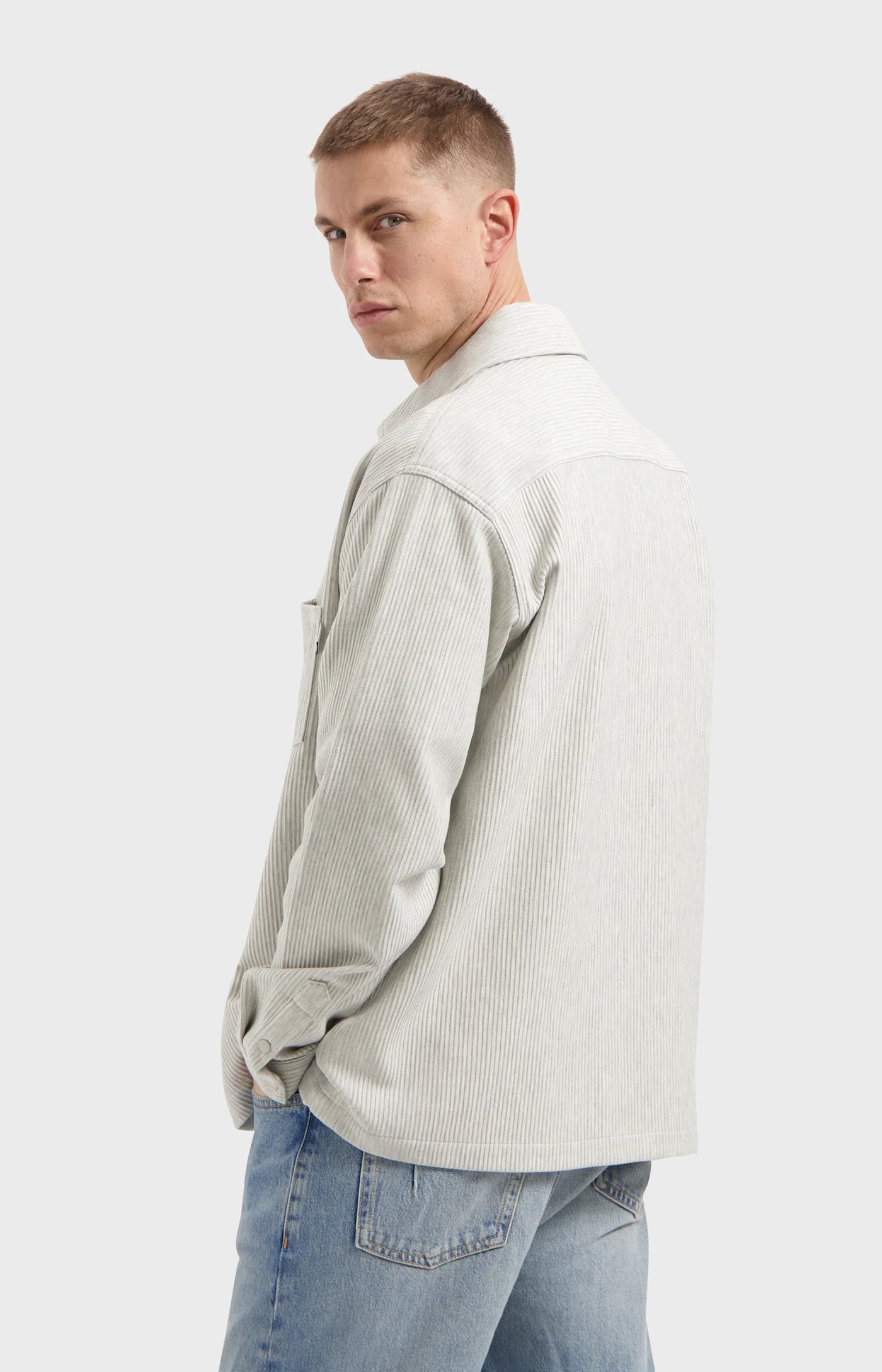 LAW OF THE SEA DRIP STRUCTURED JERSEY SHIRT Grey Melange