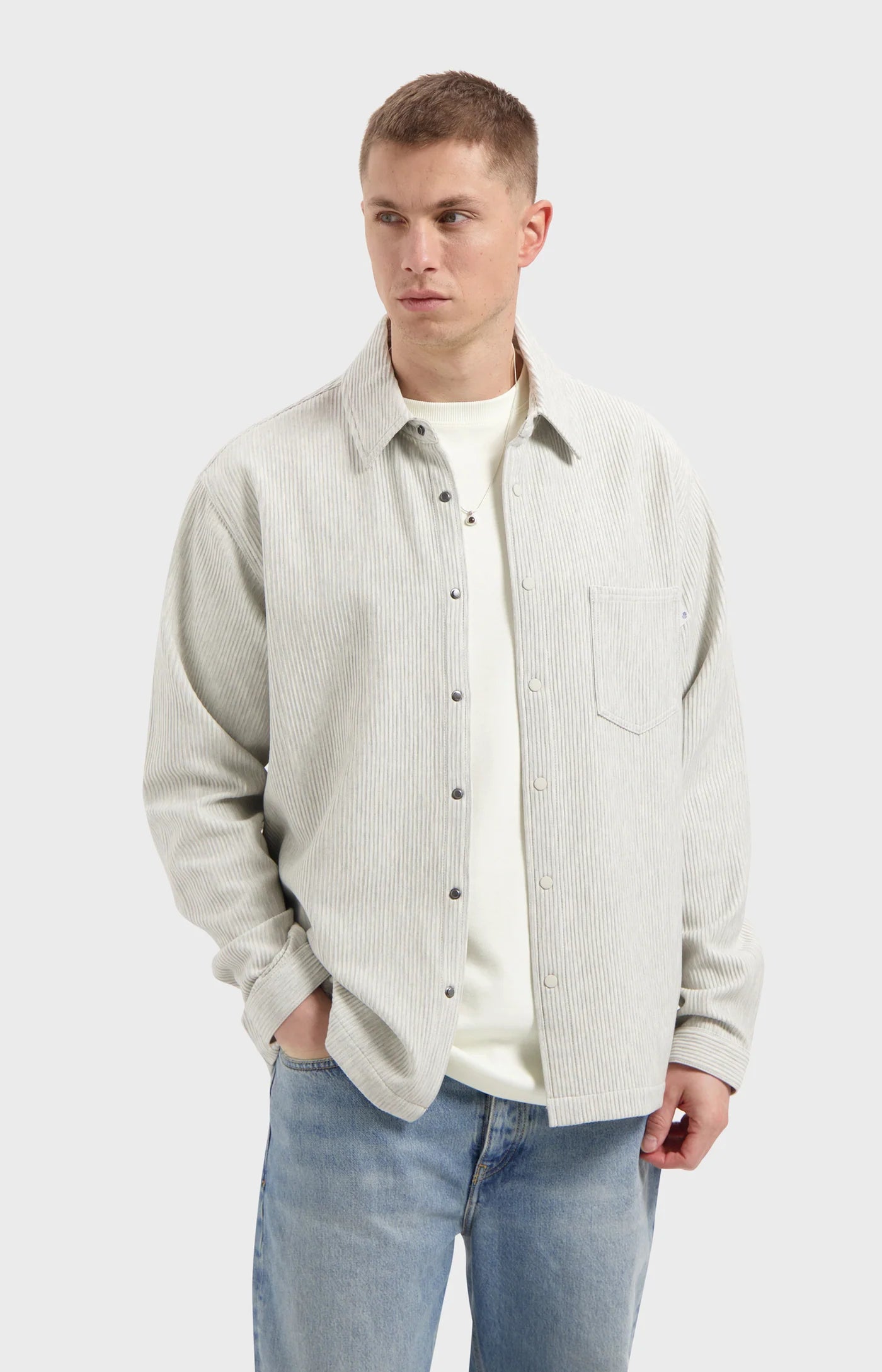 LAW OF THE SEA DRIP STRUCTURED JERSEY SHIRT Grey Melange