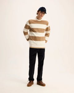 GOODPEOPLE Lien striped sweater Caramel