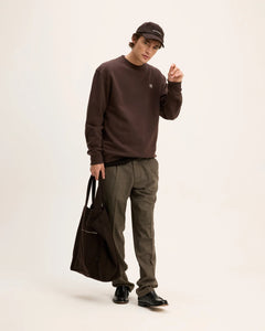 GOOD PEOPLE Loyd Oversized Artwork Sweater Brown