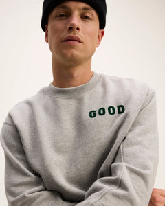 GOOD PEOPLE Lteddy Artwork Sweater Grey Melange