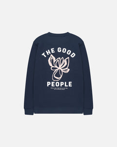GOOD PEOPLE LITO ARTWORK SWEATER Navy