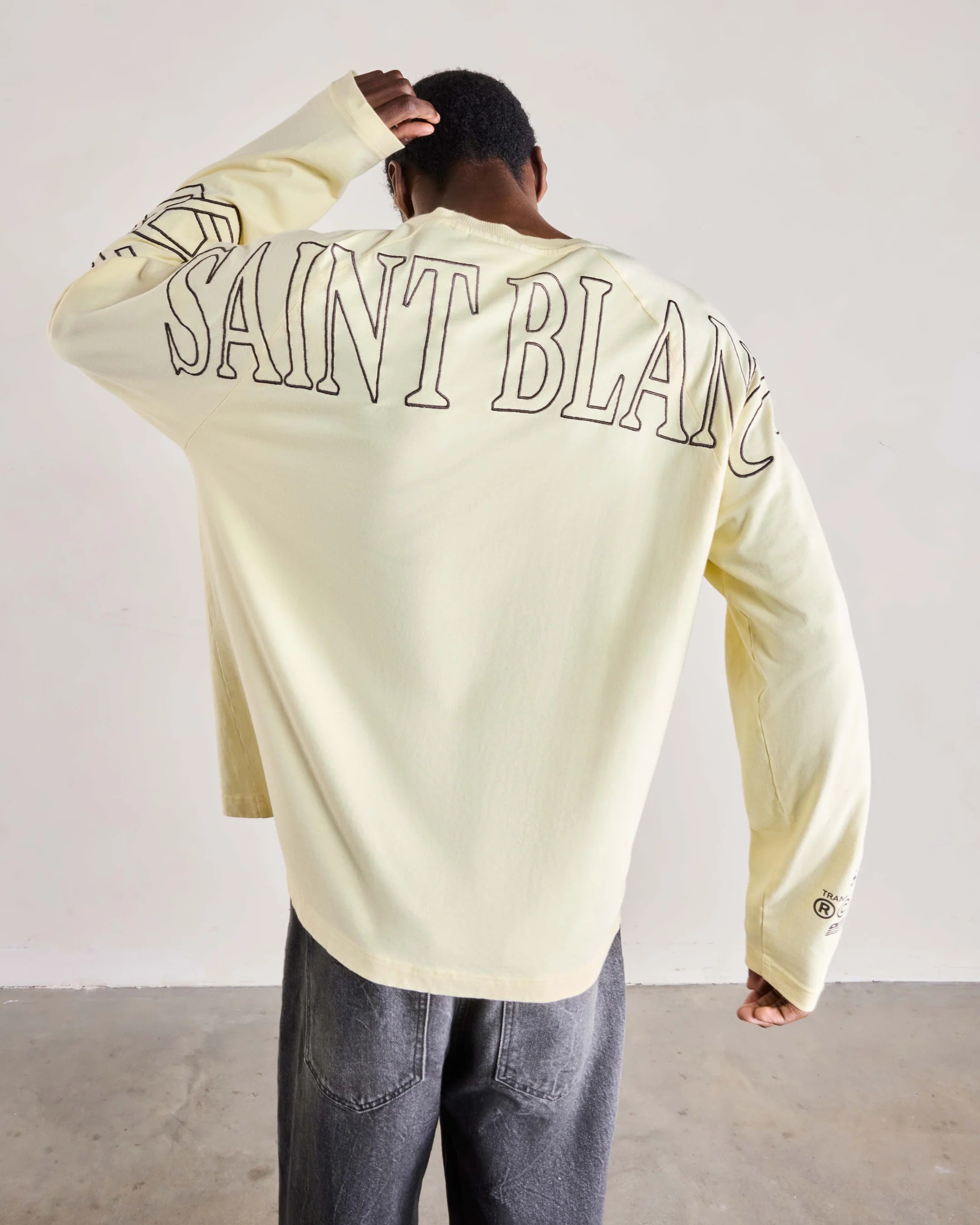 SAINT BLANC MULTI LOGO RAGLAN LONGSHIRT Yellow