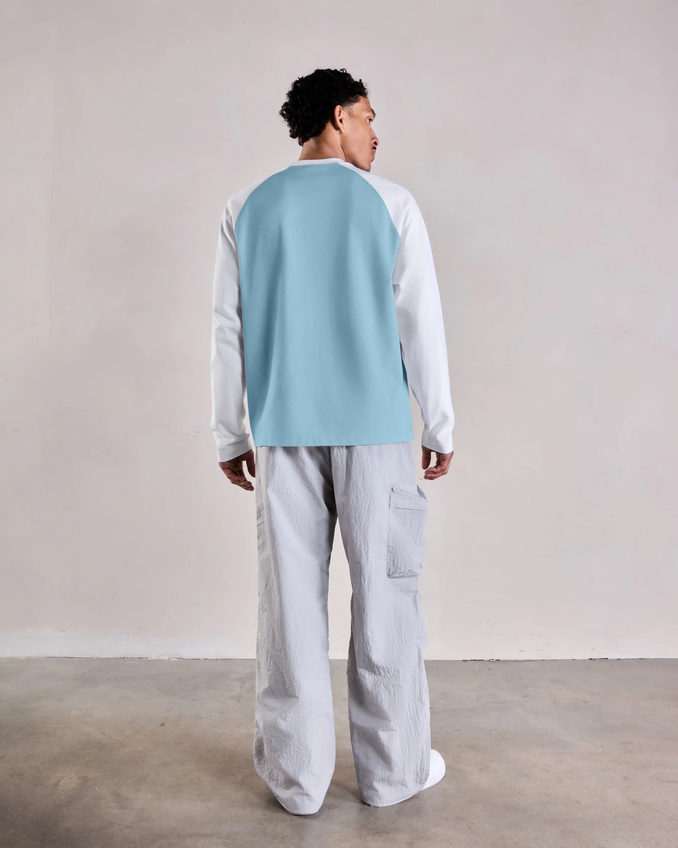 SAINT BLANC BLEND LOGO RAGLAN LONGSHIRT Blue