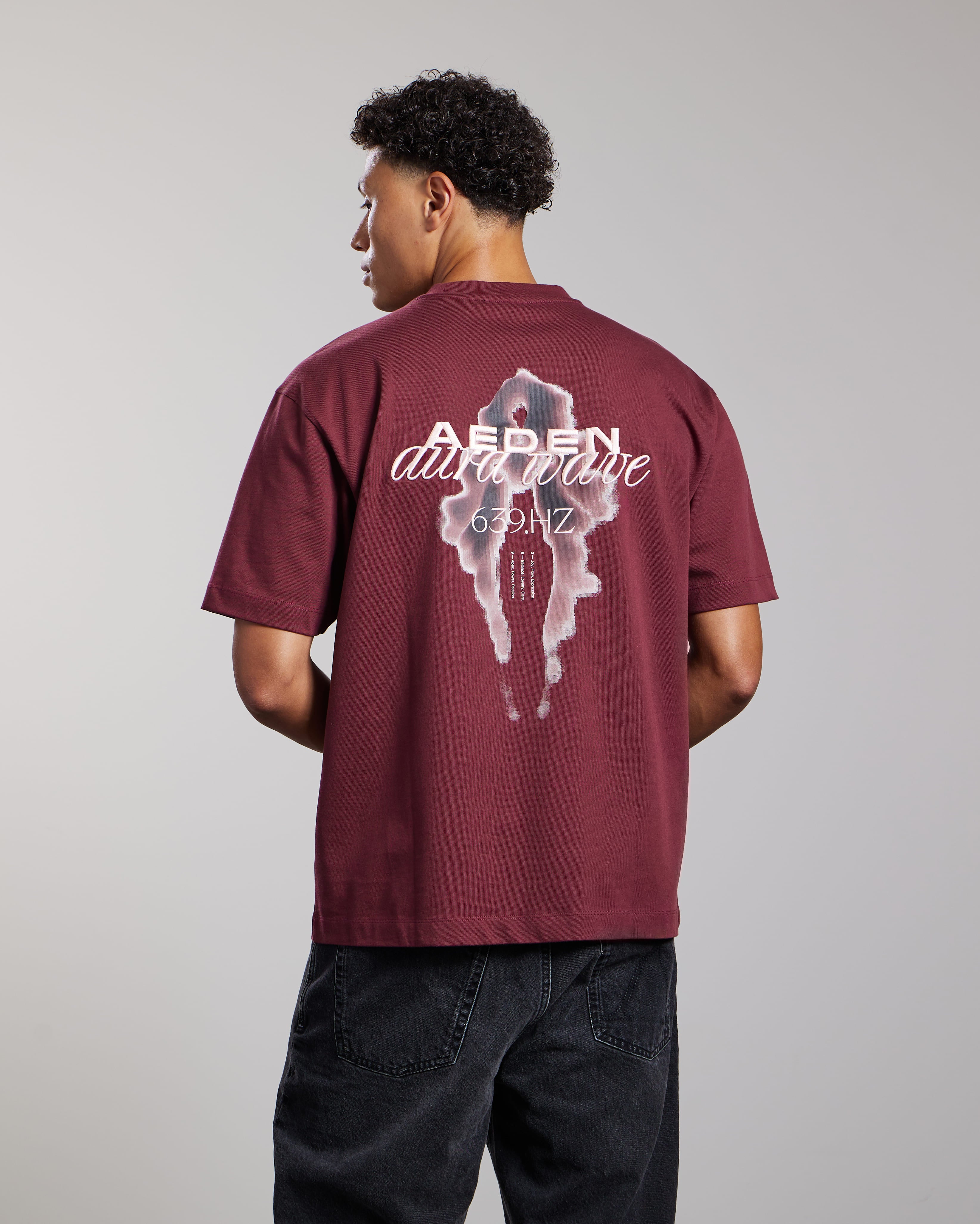 AEDEN LUCIUS TEE BORDEAUX