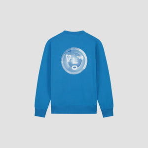 ØLÅF Spiral Face Crewneck Bright Blue
