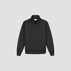 ØLÅF Fine Signature Zip Mock Charcoal