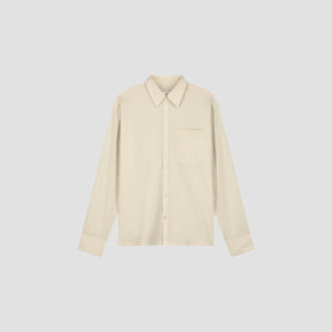 ØLÅF Textured Boxy Shirt Off-White