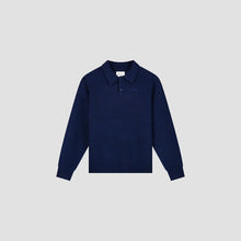Afbeelding in Gallery-weergave laden, ØLÅF Knitted Oversized Polo Navy
