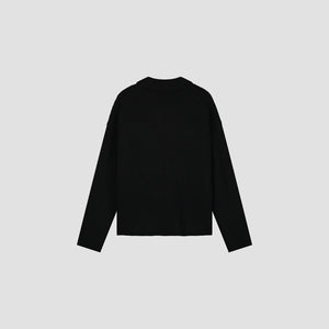 OLAF KNITTED ZIP CARDIGAN   Black
