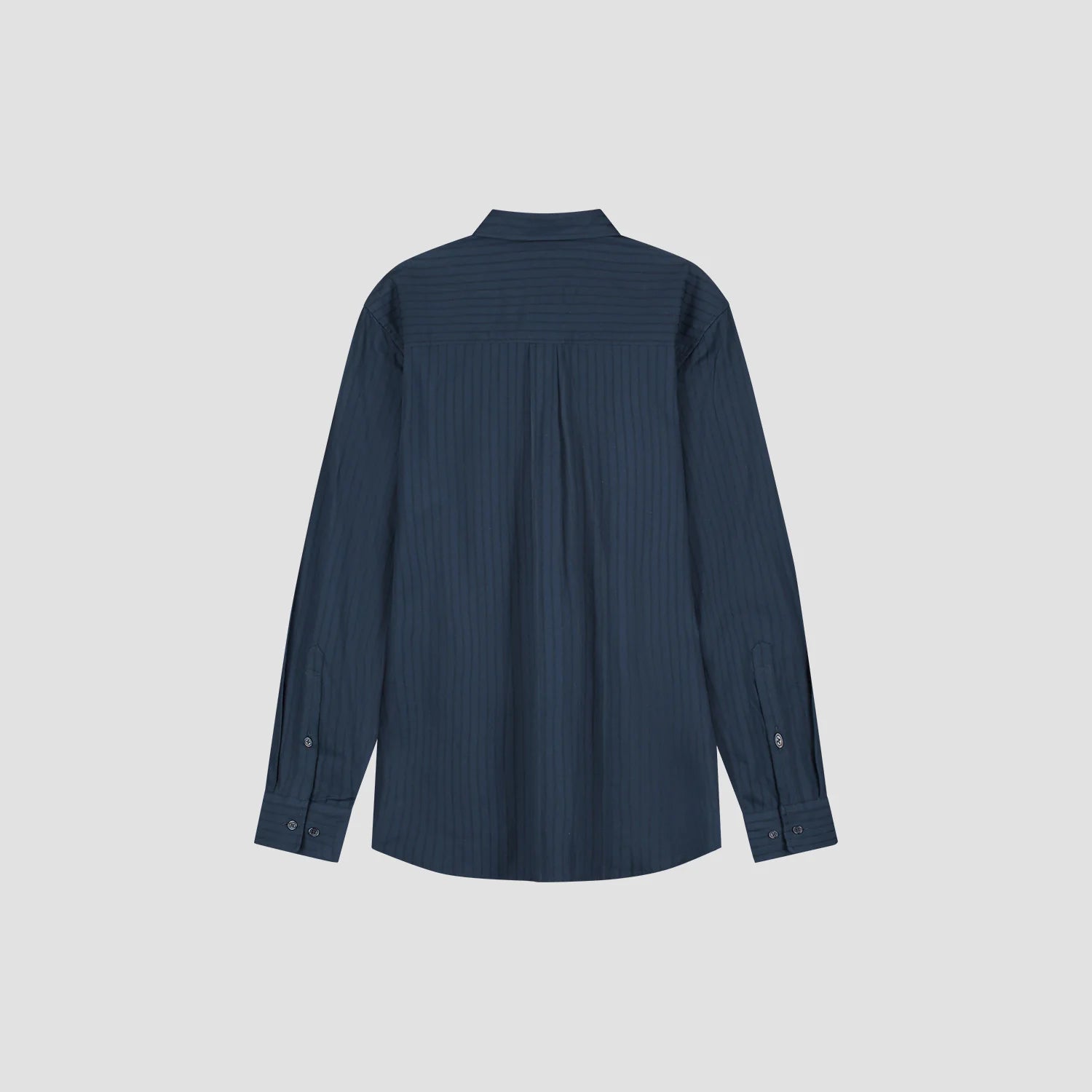 ØLÅF STITCHED STRIPED RELAXED SHIRT  Navy